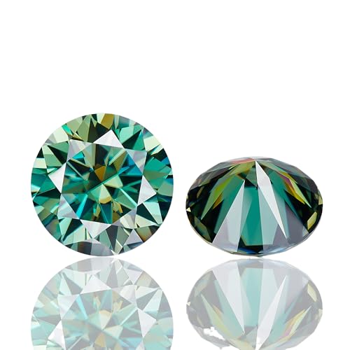 Pierre précieuse cultivée en laboratoire moissanite verte pour remplacer le diamant