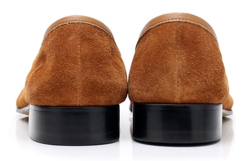 Santimon Mens Dress Shoes Penny Loafers Slip-Ons Suede Mocasines Fashion Prom Business Casual Suit Shoes Wedding Dress Tuxedo for Men3