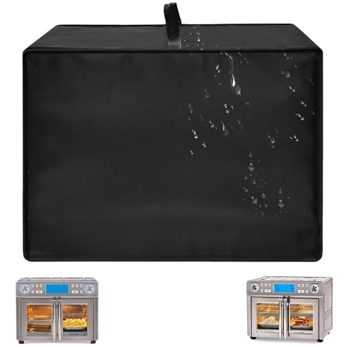 Image of Heavy Duty Smart Oven Air Fryer Cover for Emeril Lagasse Dual Zone 360 25QT French Door,17.73 inchDx15.37 inchWx13.79 inchH, 600D Heat-Resistant Nylon w /Aluminum Foil, Waterproof Kitchen Appliance Cover
