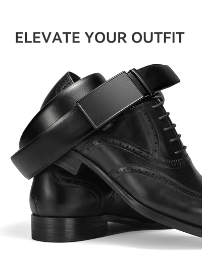 Image of MILORDE Men's Leather Ratchet Belt - 35mm - Customizable Fit