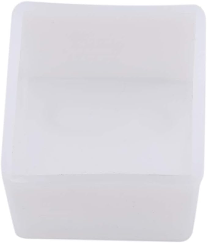 SUNSKYOO Silicone Resin Cube Mould DIY White Crystal Clear Epoxy Craft Jewelry,Square Body Inner Diameter 65mm