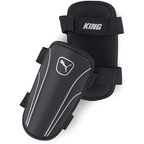 PUMA King Strap Slip-In Shinguards - Black/Silver Cover