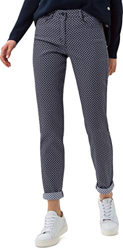 Preisvergleich Produktbild BRAX Damen Style Shakira gemusterte Five Pocket Hose, Navy, 27W / 30L