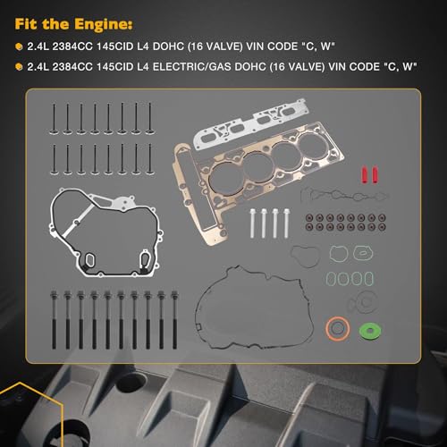 Image of IV323 EV314 2.4L Engine Head Gasket Set, Fit for 10-13 Chevrolet Equinox | Compatible with Captiva Sport Buick Lacrosse Verano GMC Terrain, Replace# HS26466PT S72196