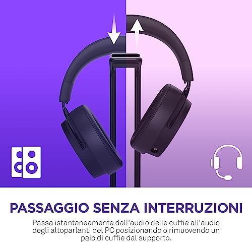 Relay SwitchMix supporto per cuffie da gioco per PC e mixer audio - AP-USMSM-B1 - Passaggio senza interruzioni tra l'audio delle cuffie e degli altoparlanti - Mixer di qualità da studio - Nero - Cuffia gaming - Immagine 2