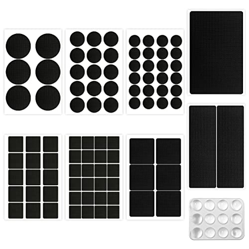 93 Almohadillas para Muebles con 12 gránulos Goma anticolisión, Almohadillas Antideslizantes Autoadhesivas sillas, Patas Muebles, Protector Suelo, Protector Impacto mesas, sillas, sofás, armarios