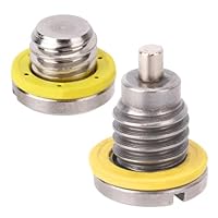 2 Sets Unterer Einheit Ablassstopfen für Mercury MerCruiser, 3/8-16 Gewinde 8M0058389 Magnetische Schraube & 10-79953Q04 Nicht-Magnetische Schraube mit 2stk Dichtungsring