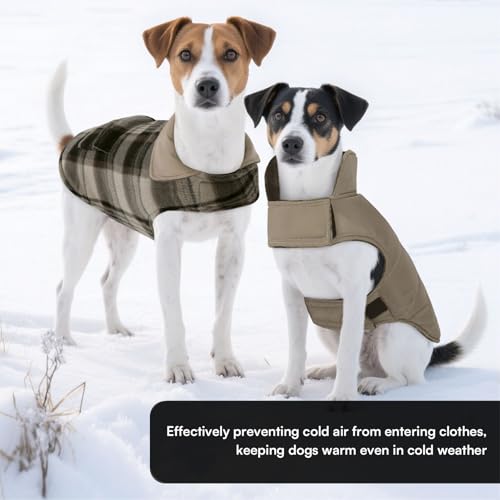 ASENKU Hundemantel für Kleine Hunde XS,Warme Hundemantel Winter, Fleece Hundejacke Reversible wasserdichte Winddichte Kalte Wetter Winterjacken & Wintermäntel mit Geschirr Loch