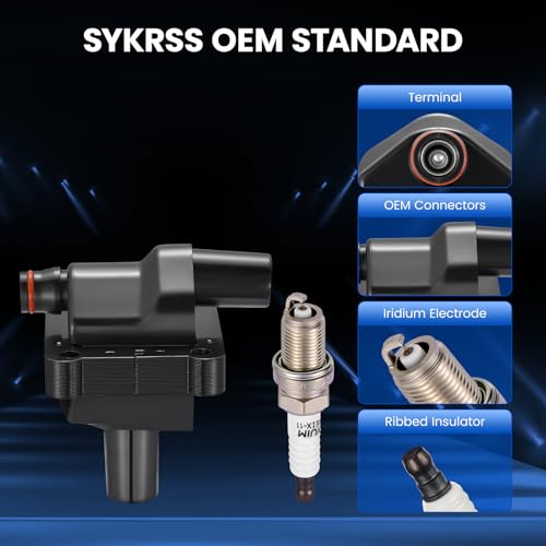 Image of 3-Pack UF137 Ignition Coils & 6-Pack 6341 Spark Plugs Kit Compatible with Mercedes-Benz C280 1994-1997, C36 AMG 1995-1997, E320 1994-1997, S320 SL320 1994-1996, 300CE 300E 300TE 1993