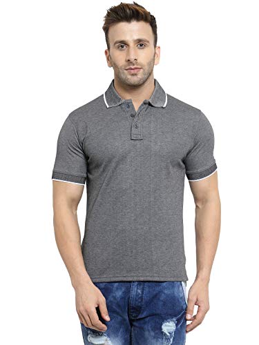 Image of Scott International Spark Polo T-shirts for Men - Bird Eye Collar neck, Half Sleeves, Cotton, Regular Fit, Stylish Branded Solid Plain tshirts for Boys