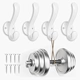 Contenu de l'emballage : le colis comprend 4 crochets blancs de 10,5 x 3,7 x 4,6 cm. Afin de répondre à vos différentes exigences d'utilisation, nous avons préparé 1 jeu de vis pour chaque crochet mural, avec un total de 8 vis dans l'ensemble du colis.