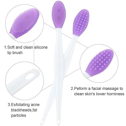 BANIRA Silicone Double-Sided Soft Exfoliating Face & Lip Brush / (Multicolor) 1