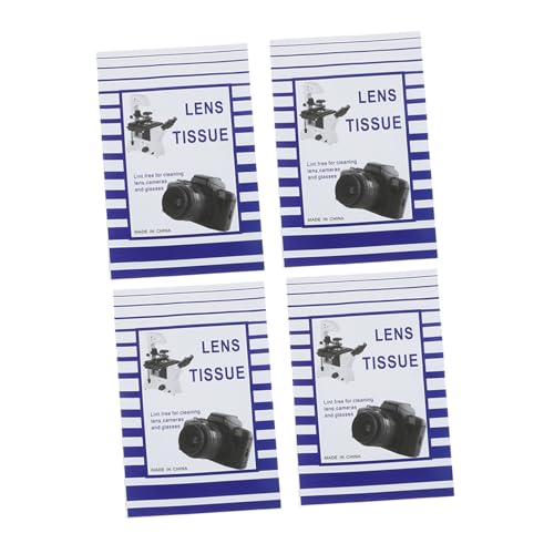 Mikinona 200 Piezas Unidades Toallitas de Limpieza para Lentes Papel Doble Cara para Gafas Cámaras Microscopios y Óptica sin Pelusas y Portátil para Eliminar Suciedad y Huellas