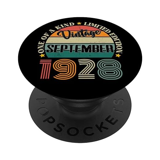 96 Años Vintage Septiembre 1928 96 Cumpleaños Retro PopSockets PopGrip Intercambiable