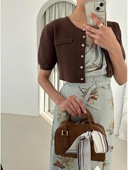 Amazon | [スナイデル] クロップドハーフスリーブカーデ