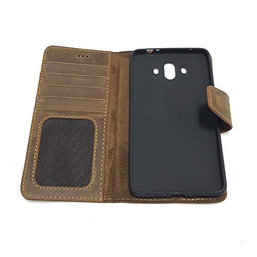 Compatible with Huawei Mate 10 Genuine Leather Phonecase Wallet Case Brown