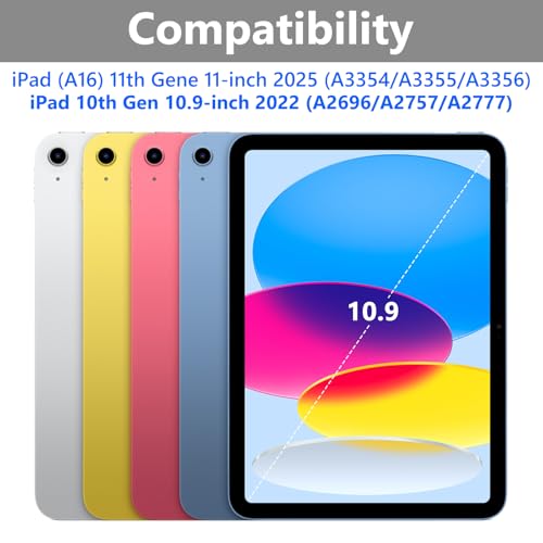 Étui iPad 10e génération avec clavier rotatif 360° et pavé tactile intégré gris