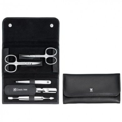 Zwilling Classic Inox Set Maniküre 5 STÜCK IN SCHWARZ Handy Leder Nr. 97458. – 004