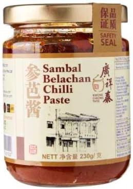 #RT Kwong Cheong Thye Sambal Belacan Chilli Paste 230ml -Sambal belachan Chilli Paste can be used to flavour many dishes such as Sambal Winged Beans.
