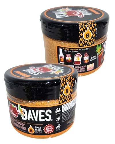 Dry Bloody Mary Seasoning - Spicy Diablo | Devil Daves 7.5 Oz Tub - Scoop Included