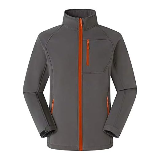 MILASIA Utomhus softshell herr och dam utomhuskläder jacka krage vindtät vattentät fånga fleece 3XL(EU:XL=ASIA:3XL) 302 Gray