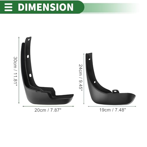 Image of Motoforti Mud Flaps Splash Guards Mud Guards for Nissan Tiida 2011-2015 W /Mount Accessories