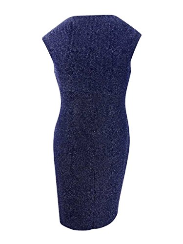 Lauren by Ralph Lauren Women's Cap-Sleeve Dress (8, Navy Multi)2