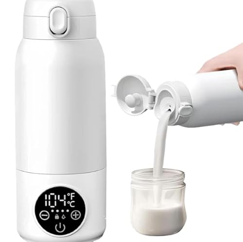 LumingLightポータブル ミルク 電気ケトル 器温度表示 充電式 防水 急速沸騰 大容量 (CY521 華氏/摂氏切り替え機能付きウォーターボトル,充電式モデル)