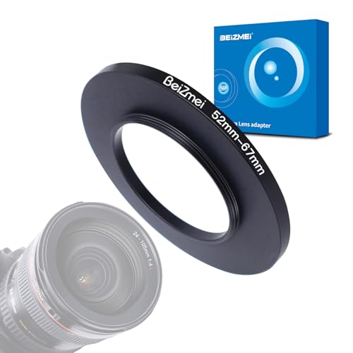Anillo adaptador para filtros de cámara 52mm a 67mm BEIZMEI miniatura 1