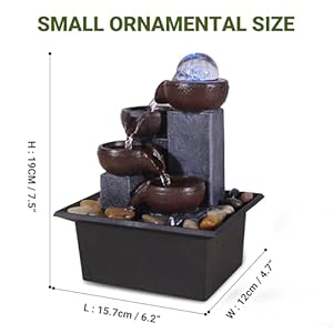 Water Fountains Indoor-Waterfall-Tabletop Fountain-Desk Fountain with Rainbow Colors LED Lighting from Spinning Crystal Ball-Relaxing Waterfall n River Rocks for Natural Feng Shui Effect Water Fountains Indoor Waterfall Tabletop Fountain Desk Fountain with Rainbow Colors LED Lighting from Spinning Crystal Ball Relaxing Waterfall n River Rocks for Natural Feng Shui Effect