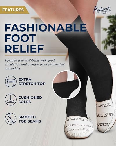 Pembrook Bamboo Viscose Dress Socks Women - 4 Pairs Crew Trouser Socks Women | Moisture Wicking Thin Socks Women2