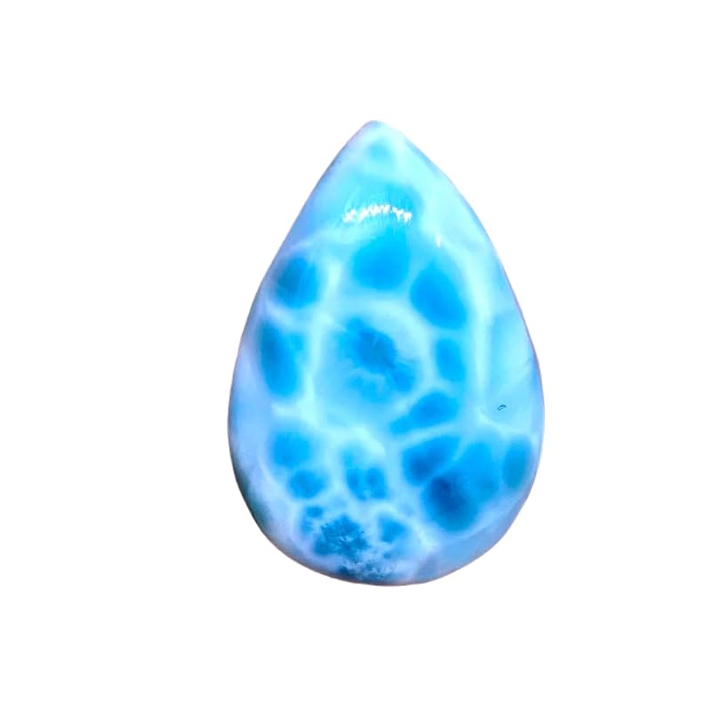 Cabochon Larimar poire 26x17x6mm pour création de bijoux DIY