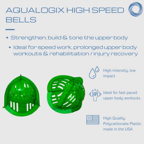 Image of Total Body Pool Weights for Water Exercise Bundle, Polycarbonate Upper Body Bells & Padded Lower Body Fins, Aqua Therapy, Pool Exercise, Water Aerobics, Color Indicate Resistance Level