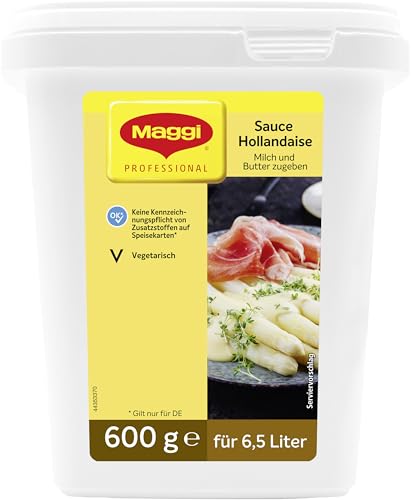 MAGGI Professional Sauce Hollandaise, vegetarisch, Ergiebigkeit von 6,5 Liter, 1er Pack (600g GastroBox)