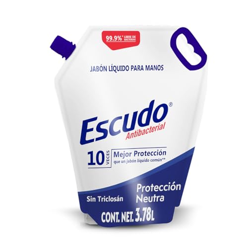 Jabones, Home Jabón Líquido Escudo Antibacterial para Manos Protección Neutra Refill 3.78 L