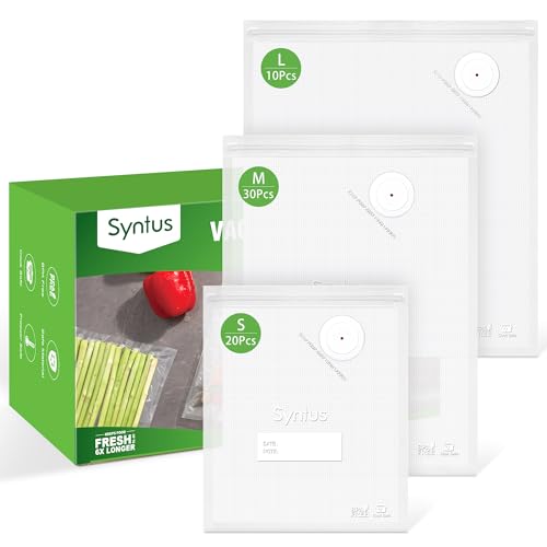 [2025 Upgraded] Syntus Vacuum Sealer Bags for Food, 60 Pcs (S+M+L) 8