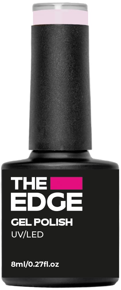 THE EDGE Gel Nail Polish 8ml - The Soft French - UV/LED Manicure/Pedicure for Salon & Home Use, Highly Pigmented/Long Lasting/2-Coat Coverage