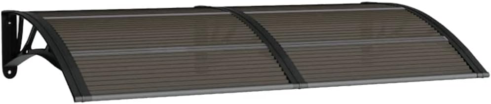 vidaXL Door Canopy, Front Door Canopy for Protection, Porch Canopy for Outdoor, Weather-Resistant Polycarbonate Cover, 59.1"x31.5", Black
