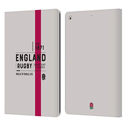 Coque iPad 10.2 Angleterre Rugby portefeuille cuir étui tablette Apple 2020