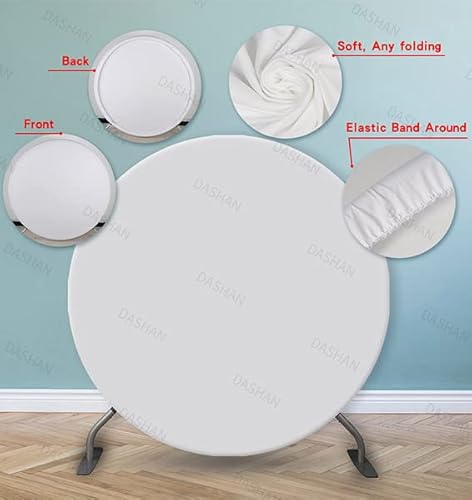 Dashan Girl Baby Shower Decorations Oh Baby Sign For Backdrop Baby Shower Backdrop For Girl Birthday Party Backdrop 7.2X7.2Ft Polyester Newborn Round Backdrop #TOP4