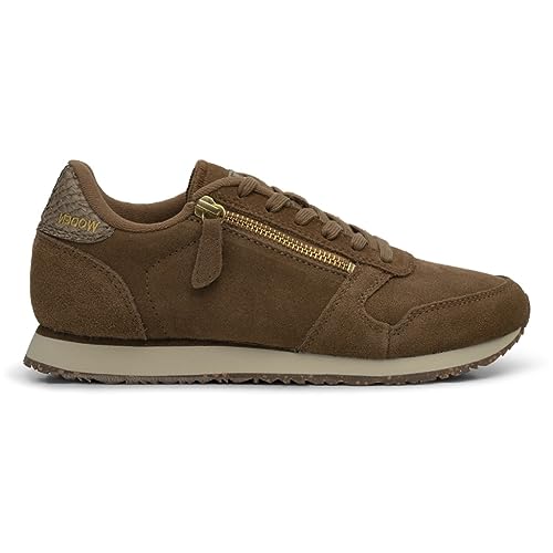 Woden Ydun Suede Zipper, Zapatillas Mujer, marrón (Latte), 41 EU