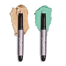 Julep Eyeshadow 101 Creme-to-Powder Eyeshadow Stick Duo, Champagne Shimmer & Mint Matte