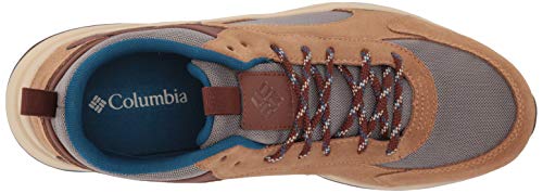 Columbia Men's Pivot Mid Waterproof Hiking Shoe, Wet Sand/Phoenix Blue, 10 Wide