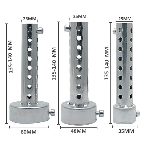 60mm Motorrad Db Killer, Baceyong 1 Stück Universal Schallwand Schalldämpfer Auspuff Muffler Killer Schalldämpfer, Einstellbarer Noise Sound Eliminator, Für Krümmer Street Bike Roller, Silber