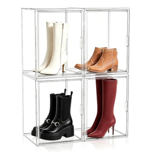 Boot-Storage-Organizer-Tall-Boot-Storage-Box-4-Pack Boot Storage Organizer Tall Boot Storage Box, 4 Pack - Image 1