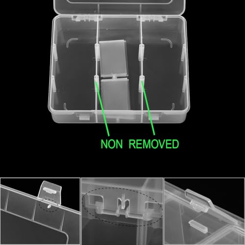 Image of Vidifor 9 Grids Plastic Storage Compartment Organizer Container with Adjustable Dividers for Crafts, Earrings, Screws, Nail, Bandages, Pins and More (1)