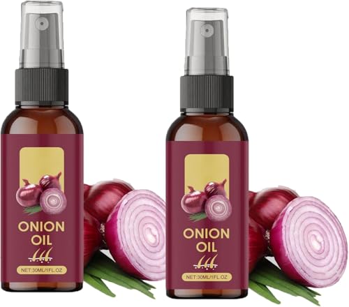 Aceite Esencial de Cebolla Roja Orgánica, Fórmula Nutritiva Ligera, Spray de Sérum de Cebolla para un Cabello Más Sano, Ideal para Cabello Seco, Dañado, Fino o Rizado