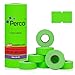 Perco 1 Line Fluorescent Green Labels - 1 Sleeve, 8,000 Blank Pricing Labels for Perco 1 Line Price and Date Guns - Bonus Ink Roll