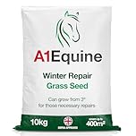 A1 Lawn, Equine Winter Repair Grass Seed - Low Temperature Germination, Hard Wearing Paddock Mix, DEFRA Certified, 10kg