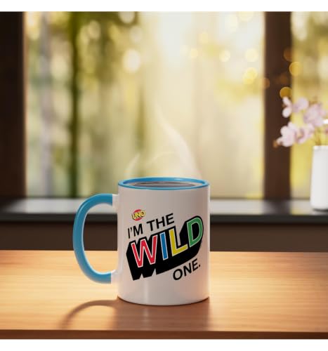 Taza de Cerámica UNO Azul y Blanco 11 oz miniatura 3